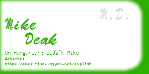 mike deak business card